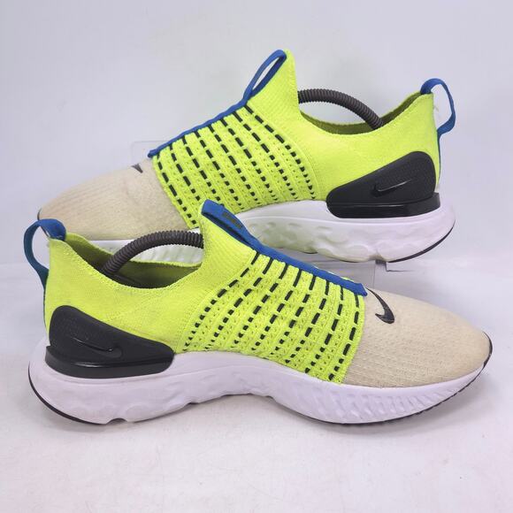 Nike Phantom React Flyknit 2 Athletic Shoe Mens Size 10.5 DM7603-700 Yellow - Picture 5 of 10